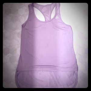 Reebok lavendar racerback mesh tank